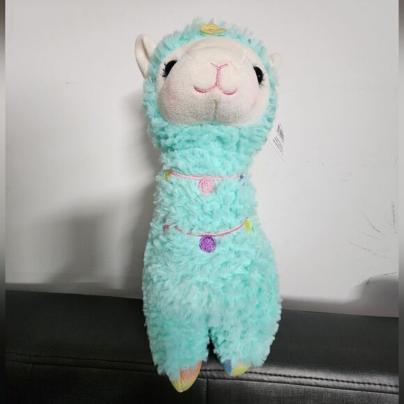 Nwt Mint Green Llama 12" Plush Shimmer Paws Spring Easter Alpaca - Picture 1 of 4